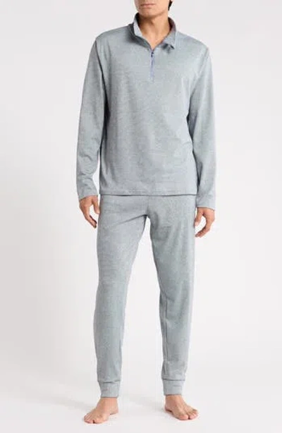 English Laundry Quarter Zip Pullover & Joggers In Faded Denim
