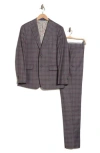 English Laundry Trim Fit Plaid Two-piece Suit In Gray
