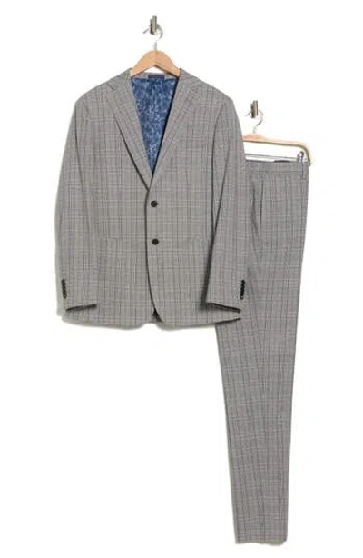 English Laundry Trim Fit Plaid Two-piece Suit In Gray