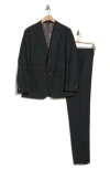 English Laundry Trim Fit Solid Wool Blend Two-piece Suit In Black
