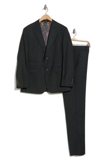 English Laundry Trim Fit Solid Wool Blend Two-piece Suit In Black