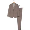 English Laundry Two-button Flat Front Suit In Brown
