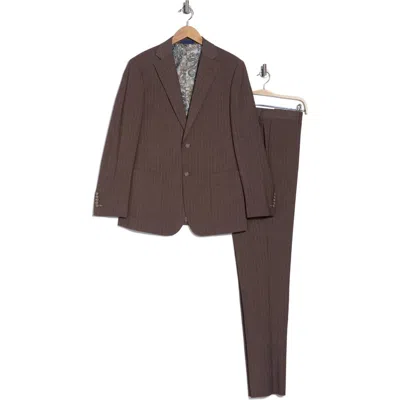English Laundry Two-button Flat Front Suit In Brown