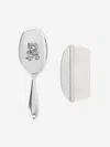 ENGLISH TROUSSEAU BABY PLATED BRUSH AND COMB SET ONE SIZE SILVER