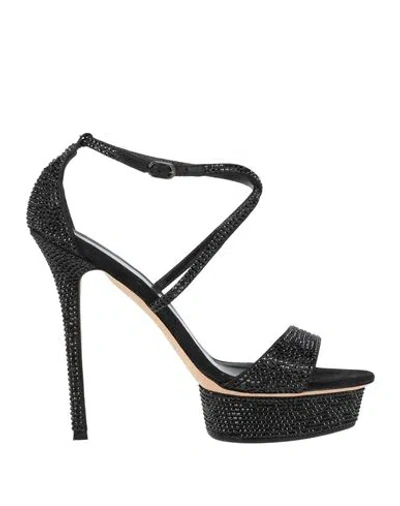 Enio Silla For Le Silla Woman Sandals Black Size 8 Leather