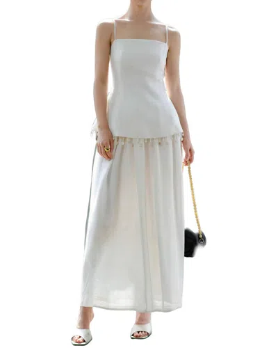Enjoy Petra 2pc Linen-blend Top & Skirt Set In White