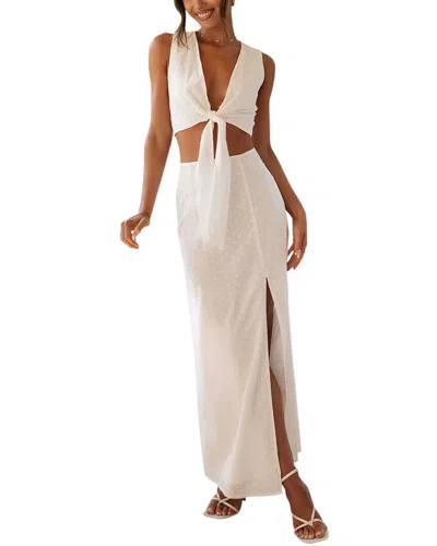 Enjoy Petra 2pc Top & Skirt Set In White