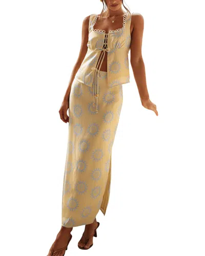 Enjoy Petra 2pc Top & Skirt Set In Yellow
