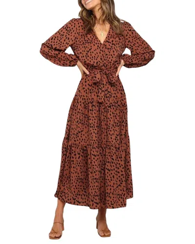 Enjoy Petra Maxi Dress In Brown