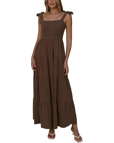 Enjoy Petra Maxi Dress In Brown