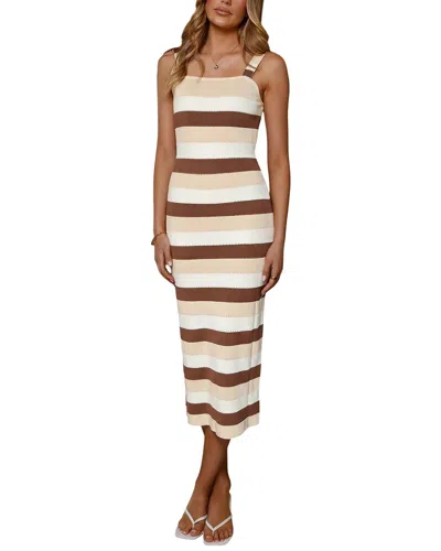 Enjoy Petra Midi Dress In Brown
