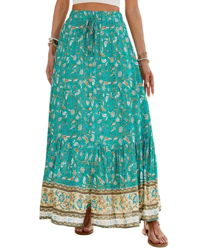 Enjoy Petra Midi Skirt In Green