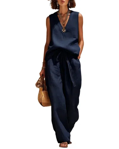Enjoy Petra Olivia Taylor 2pc Top & Pant Set In Blue
