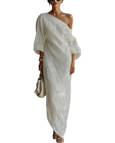 Enjoy Petra One-shoulder Maxi Dress In White