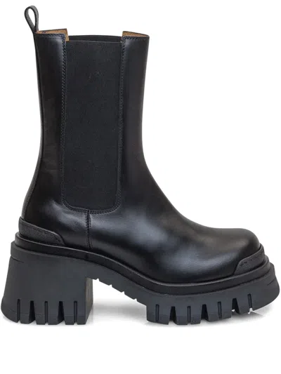 Ennequadro 65mm Leather Ankle Boots In Black