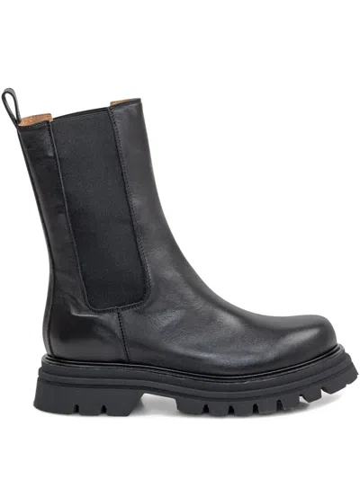 ENNEQUADRO LEATHER CHELSEA BOOTS