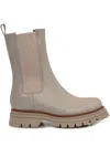Ennequadro Leather Chelsea Boots In Neutrals