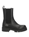 Ennequadro Woman Ankle Boots Black Size 11 Calfskin In Black