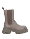 Ennequadro Woman Ankle Boots Dove Grey Size 9 Calfskin In Grey