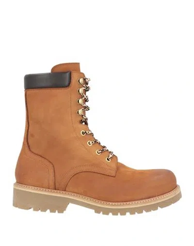Ennequadro Woman Ankle Boots Tan Size 10 Soft Leather In Brown