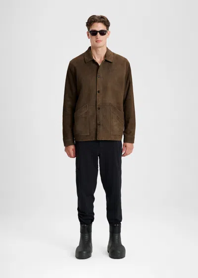 Ennue Men's Wark Suede Jacket In Brown