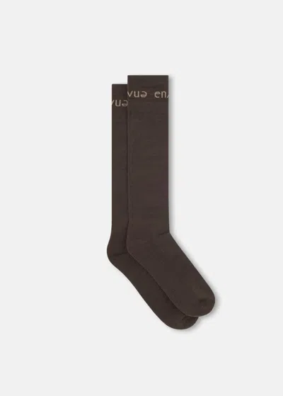 Ennue Unisex Galena Merino Socks In Brown