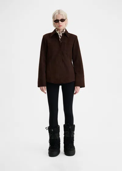 Ennue Women's Gylen Suede Jacket In Brown