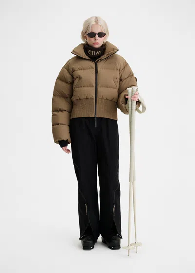 Ennue Women's Penden Down Ski Jacket Dark Beige In Brown