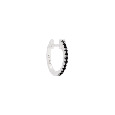 Ennui Hoop Black/white Diamond & White Gold
