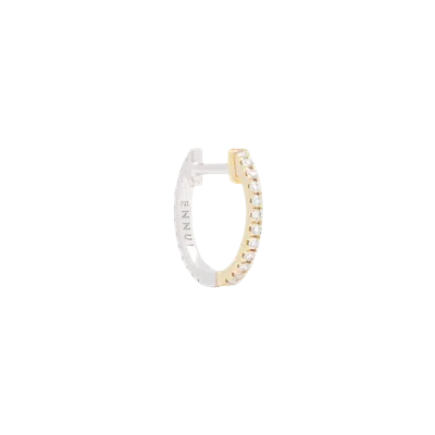 Ennui Hoop White Diamond & Yellow/white Gold