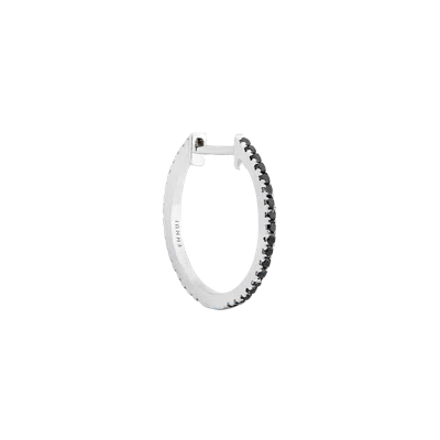 Ennui Hoop Black/white Diamond & White Gold