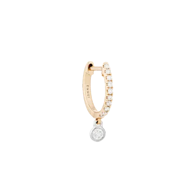 Ennui Diamond Pendant Hoop In Gold