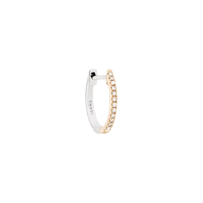 Ennui Hoop White Diamond & Yellow/white Gold