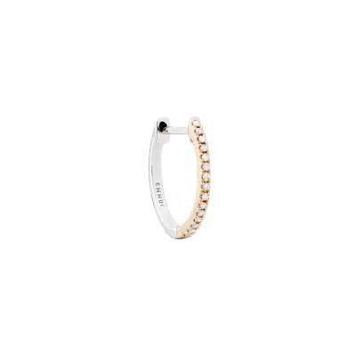 Ennui Hoop White Diamond & Yellow/white Gold