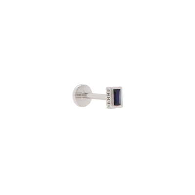 Ennui Rectangular Labret In Silver