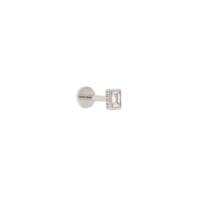 Ennui Rectangular Labret In Silver