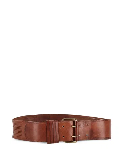Pre-owned Enrico Coveri Couture Vintage  Leather Maxi Belt