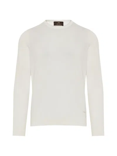 Enrico Mandelli Logo-plaque Crew-neck Sweater In Purple