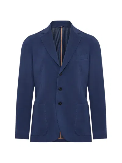 Enrico Mandelli Notched-lapel Single-breasted Blazer In Blue