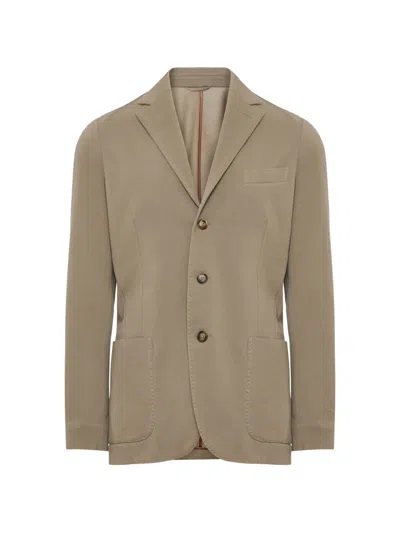 Enrico Mandelli Notched-lapel Single-breasted Blazer In Brown