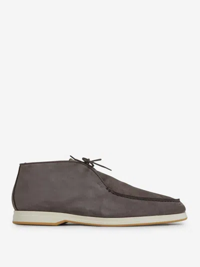 Enrico Mandelli Nubuck Leather Ankle Boots