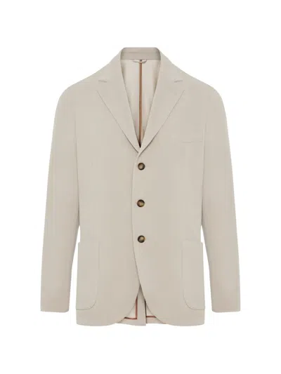 Enrico Mandelli Single-breasted Notch-lapel Blazer In Neutral