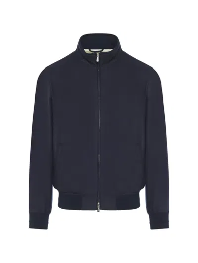 Enrico Mandelli Zip-up High-neck Jacket In Blue