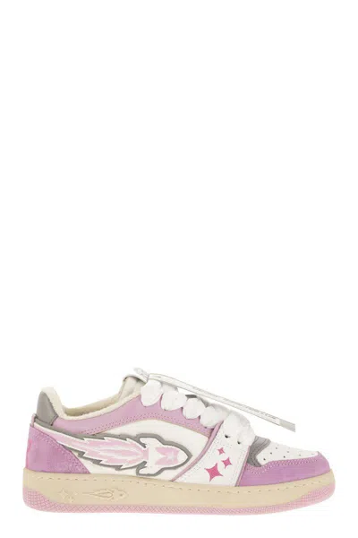 Enterprise Japan Ej Egg Rocket - Leather Trainers With Logo In Multi