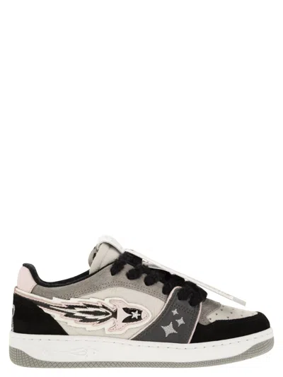 ENTERPRISE JAPAN ENTERPRISE JAPAN EJ EGG ROCKET LEATHER TRAINERS WITH LOGO