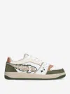 Enterprise Japan Egg Rocket Sneakers In White Leather In Green