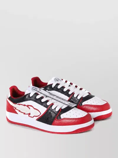 Enterprise Japan Leather Low-top Sneakers In Red