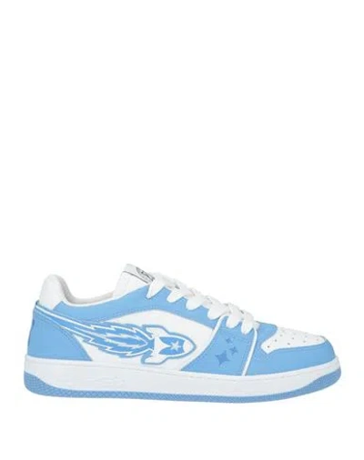 Enterprise Japan Man Sneakers Azure Size 9 Calfskin In Multi