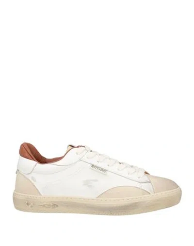 Enterprise Japan Man Sneakers Beige Size 9 Leather In White
