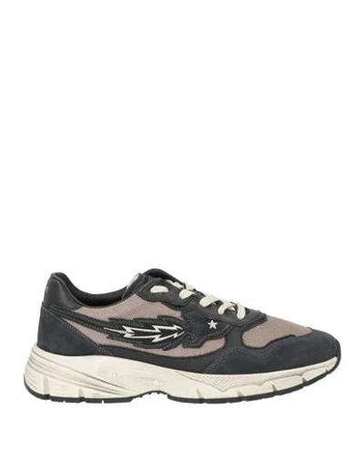 Enterprise Japan Man Sneakers Black Size 9 Cow Leather, Textile Fibers